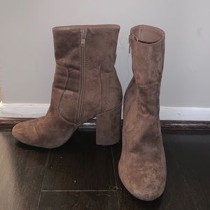 Chunky heel booties